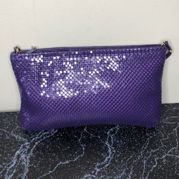 Whiting & Davis Handbags - Vintage purple chainmail bag